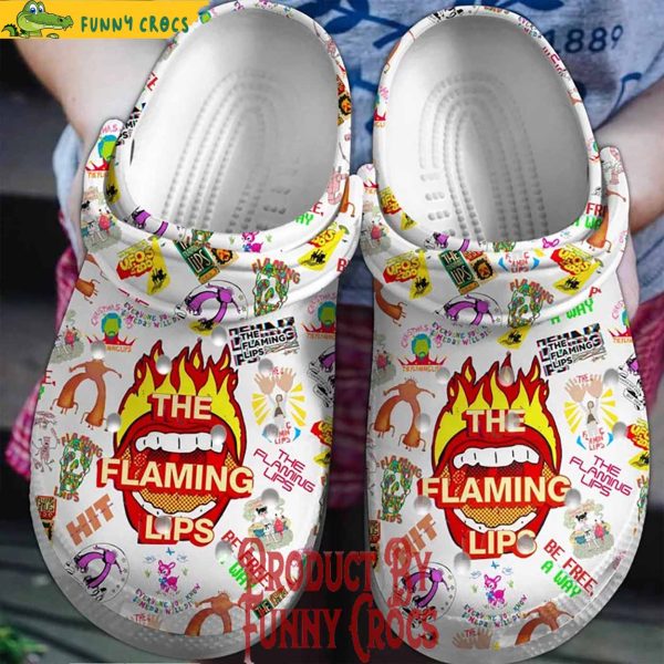 The Flaming Lips Band Pattern Crocs Shoes