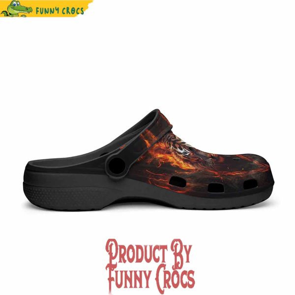 Tiger Red Flame Crocs Style