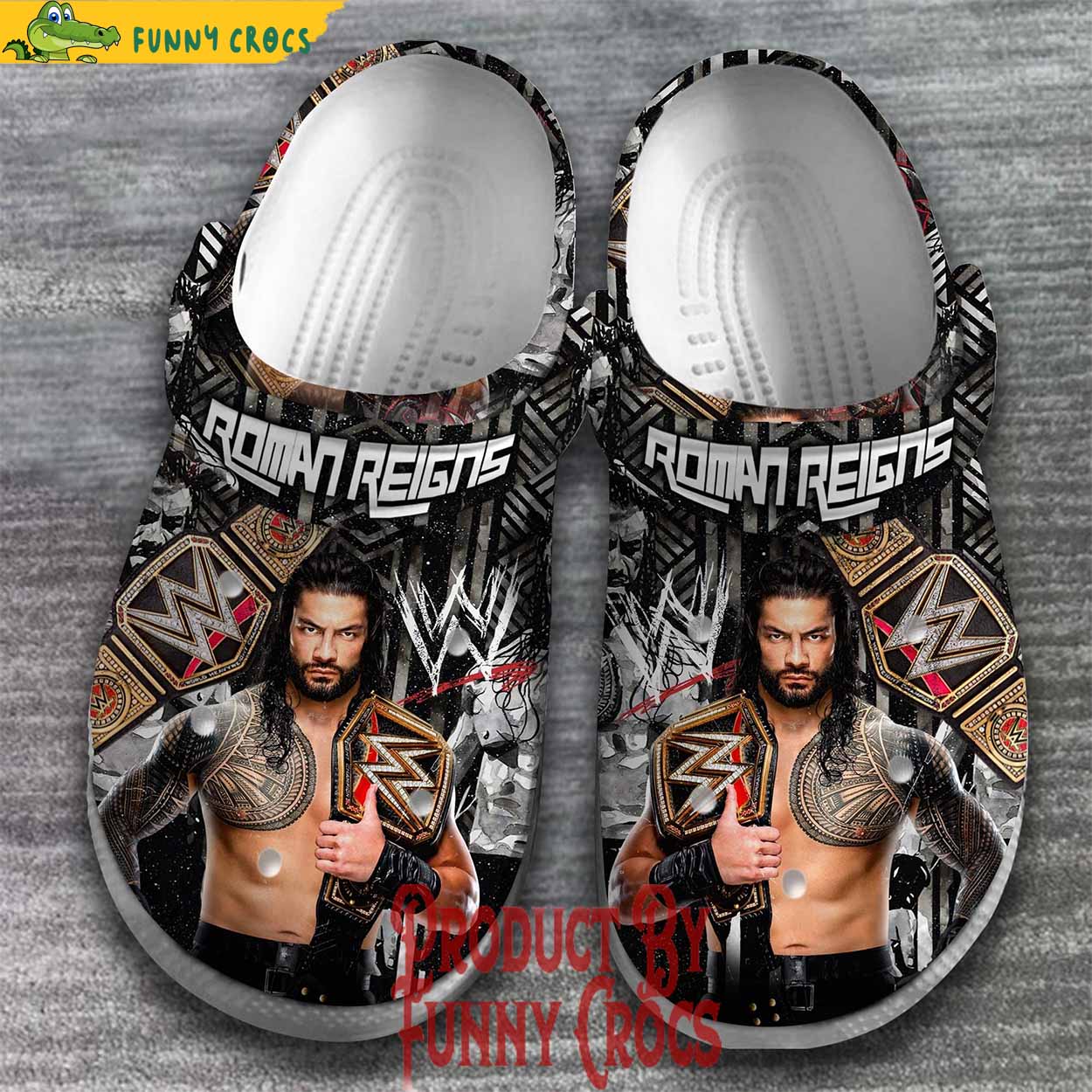 WWE Roman Reigns Superman Punch Crocs Shoes