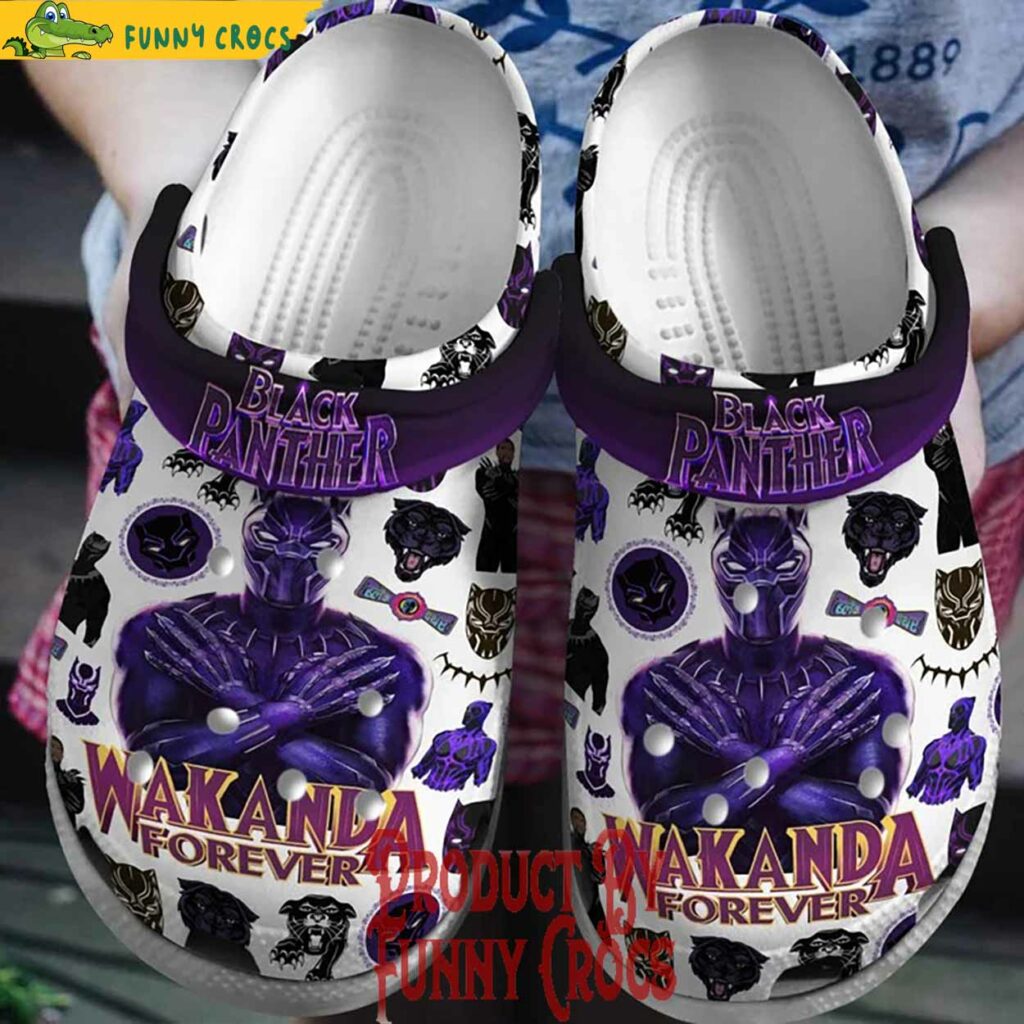 Black Panther 2024 Purple Crocs Shoes