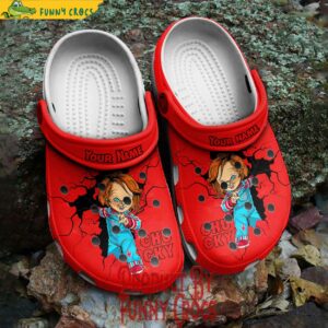 Custom Name Chucky Red Crocs