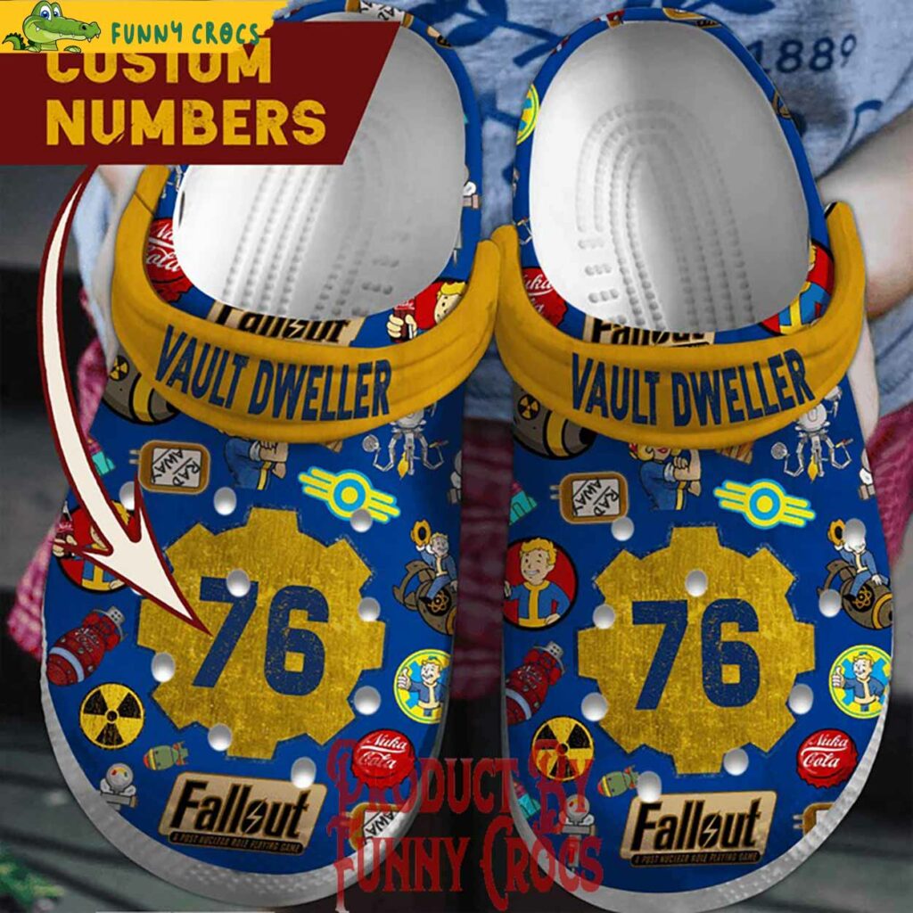 Custom Number Fallout Vault Dweller Crocs Shoes