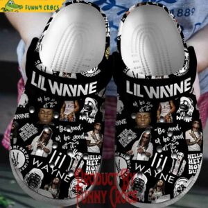 Lil Wayne Rapper Black Crocs Shoes 1