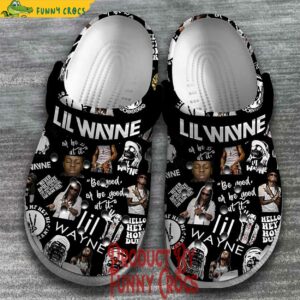 Lil Wayne Rapper Black Crocs Shoes 2