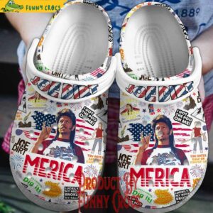 Movie Joe Dirt American Flag Crocs Shoes 1