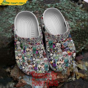 Personalized Skull Caveira Mexicana Pattern Crocs Shoes