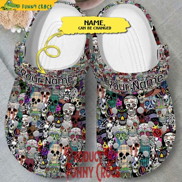 Personalized Skull Caveira Mexicana Pattern Crocs Shoes