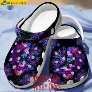 Skull Colorful Purple Crocs Shoes 2