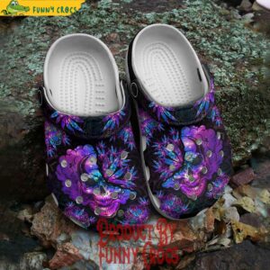 Skull Colorful Purple Crocs Shoes 3