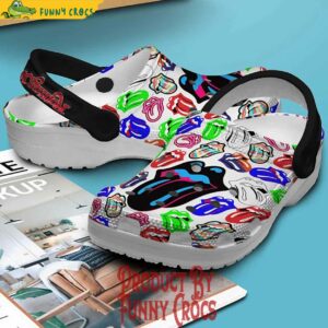 The Rolling Stones Colorful Lips Crocs Shoes