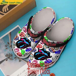 The Rolling Stones Colorful Lips Crocs Shoes 3