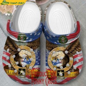 Introducing our Veteran Us.Army Eagle American Flag Crocs Shoes : Veteran Us.Army Eagle American Flag Crocs Shoes is the perfect blend of style and spirit for those who have served their nation. This product line is not just a pair of shoes, but also a symbol of pride for the country and the military.
