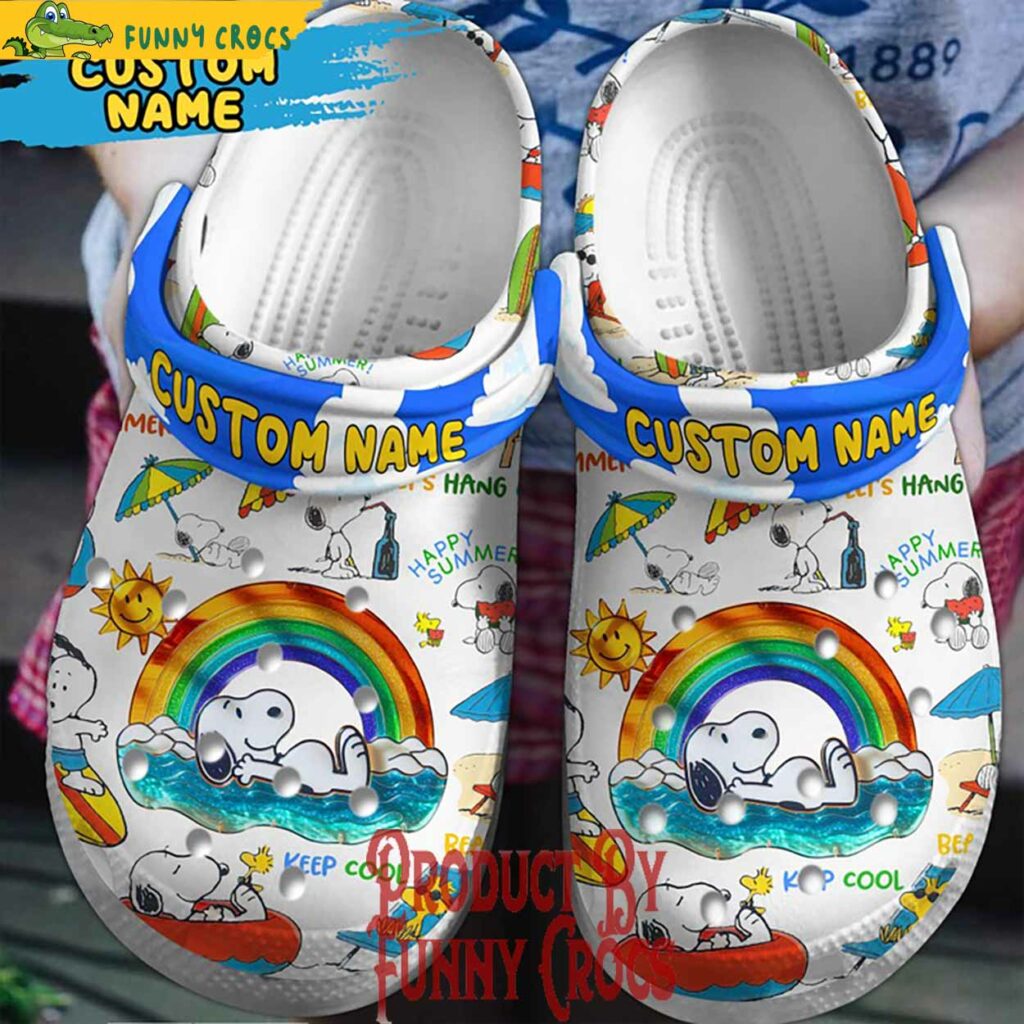 Custom Snoopy Happy Summer Crocs Style