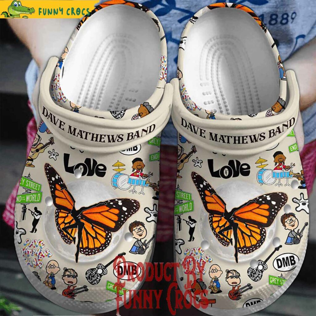 Dave Matthews Band Love Butterfly Crocs Style