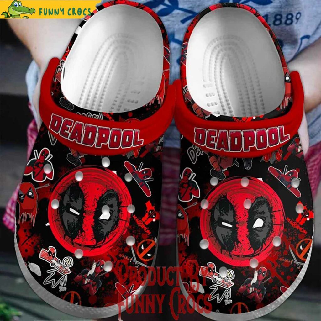 Deadpool Logo Pattern Crocs Style