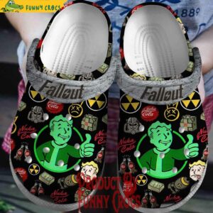 Fallout Nuka Cola Black Crocs Shoes 1