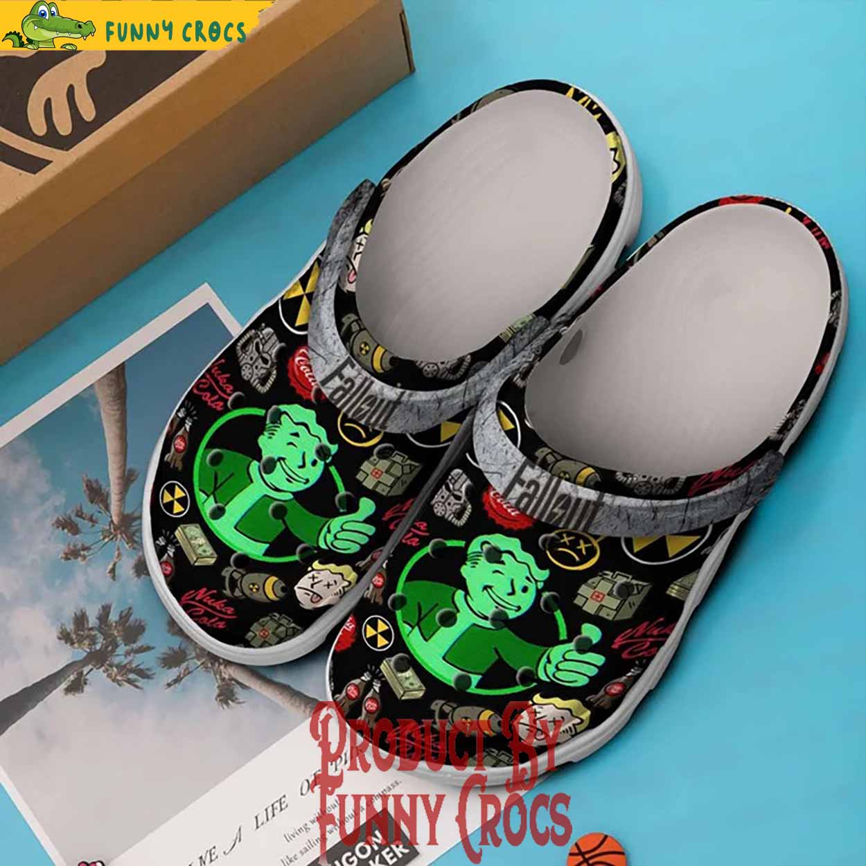 Fallout Nuka-Cola Black Crocs Shoes