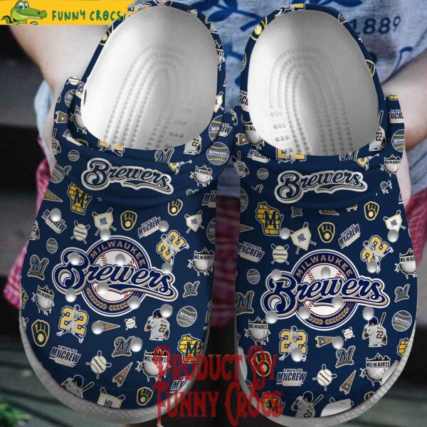 Milwaukee Brewers Pattern Crocs Clog