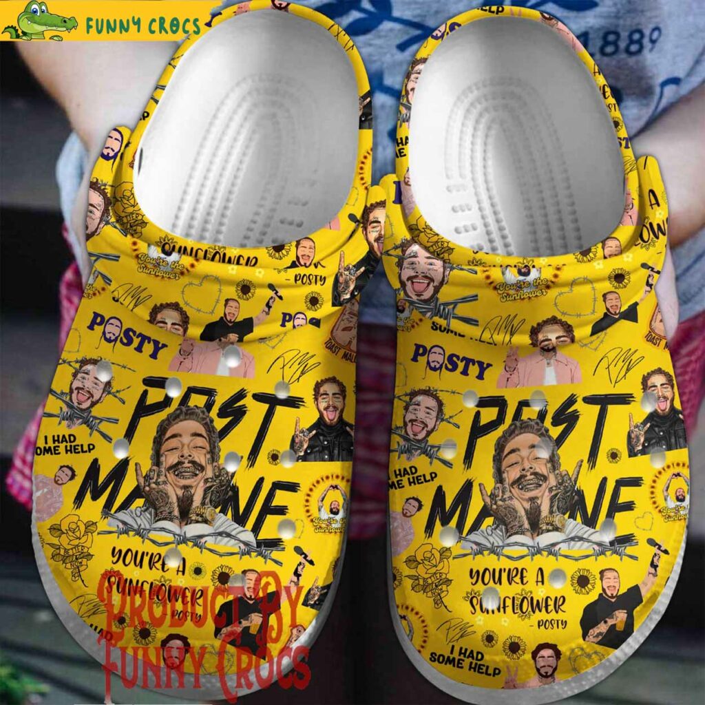 Post Malone You're A Sunflower Crocs Style