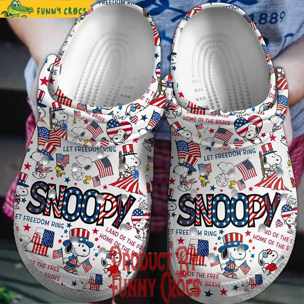 Snoopy Let Freedom Ring 4th of July Crocs Style