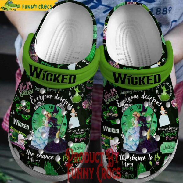 Wicked Defying Gravity Crocs Shoes