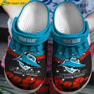 Cronulla-Sharks NRL Personalized Crocs Slippers