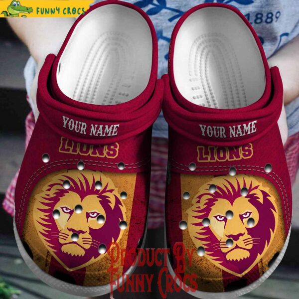 Custom AFL Brisbane Lions Crocs Shoes