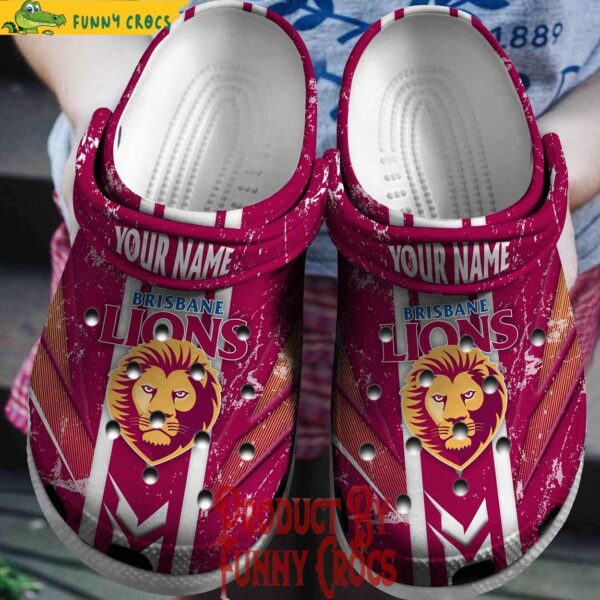 Custom AFL Brisbane Lions Crocs Slippers