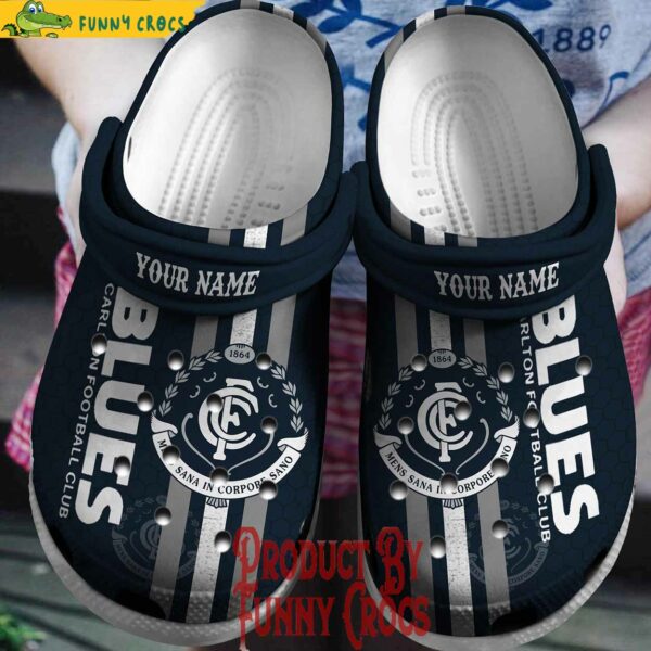 Custom AFL Carlton Crocs Shoes