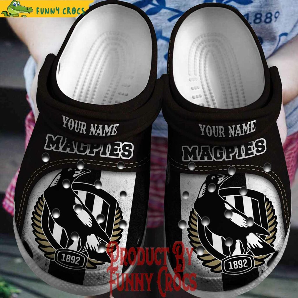 Custom AFL Collingwood Magpies Crocs For Fan