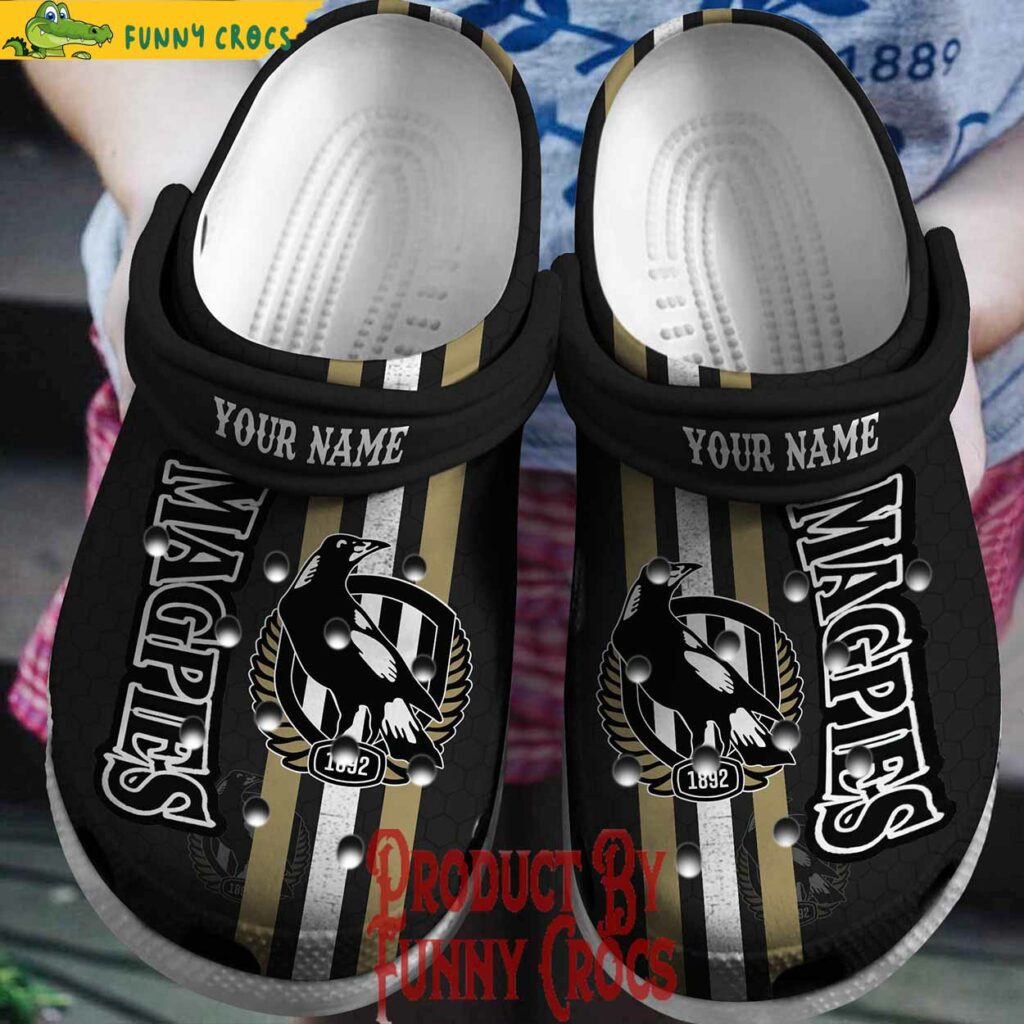 Custom AFL Collingwood Magpies Crocs Shoes