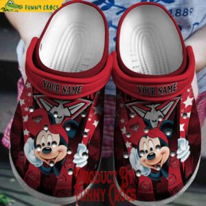 Custom AFL Essendon Mickey Mouse Crocs Style