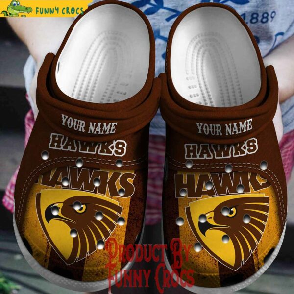 Custom AFL Hawthorn Hawks Crocs For Fan
