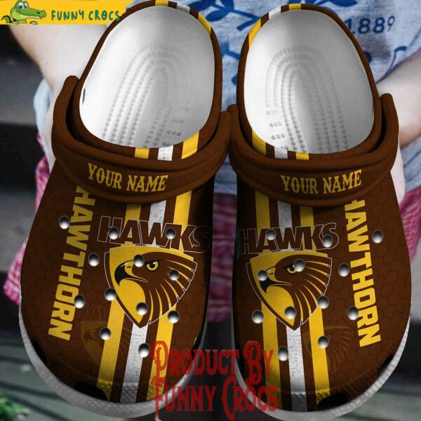 Custom AFL Hawthorn Hawks Crocs Shoes