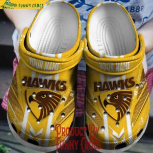 Custom AFL Hawthorn Hawks Crocs Slippers