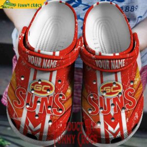 Custom AFL Suns Gold Coast New Crocs Shoes