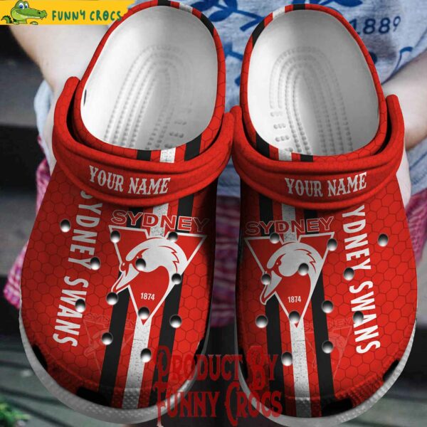 Custom AFL Sydney Swans Crocs Slippers