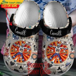 Custom Aerosmith Rock In A Hard Place Crocs Slippers 4