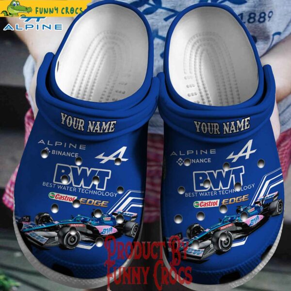 Custom F1 Alpine Crocs Shoes