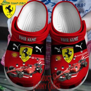 Custom F1 Ferrari Crocs Shoes