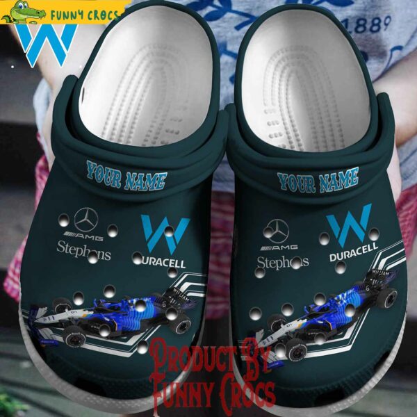 Custom F1 Williams Crocs Shoes
