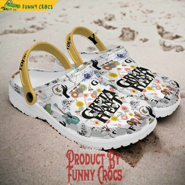 Custom Greta Van Fleet Flowers Crocs Slippers