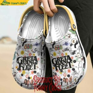 Custom Greta Van Fleet Flowers Crocs Slippers 4