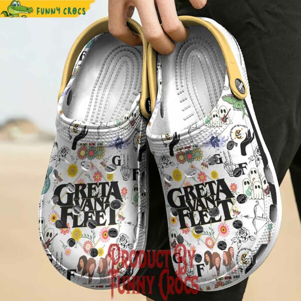 Custom Greta Van Fleet Flowers Crocs Slippers