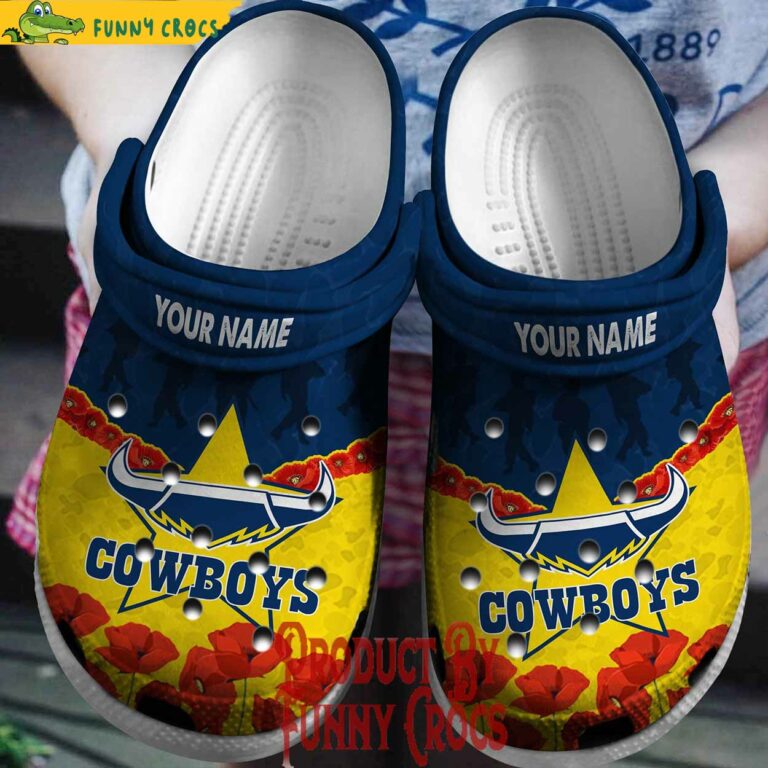 Custom Logo North Queensland Cowboys NRL Crocs For Fans - Discover ...