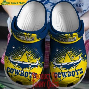 Custom Logo North Queensland Cowboys Sport Crocs Shoes
