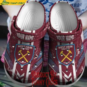 Custom Logo West Ham United EPL Crocs Slippers