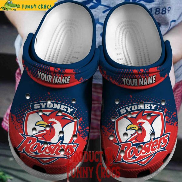 Custom NRL Logo Sydney Roosters Sport Crocs Shoes