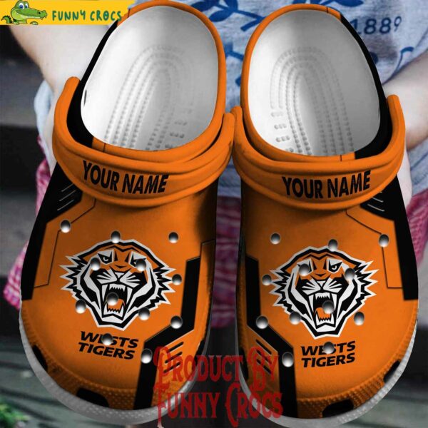 Custom NRL Wests Tigers Crocs Style
