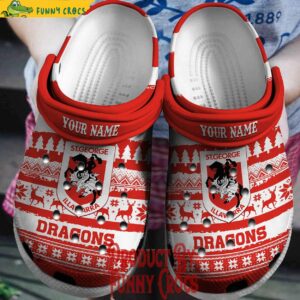 Custom St. George Illawarra Dragons NRL Christmas Crocs Style